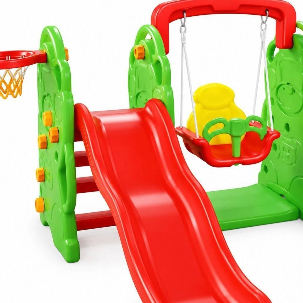 Bear slide with swing