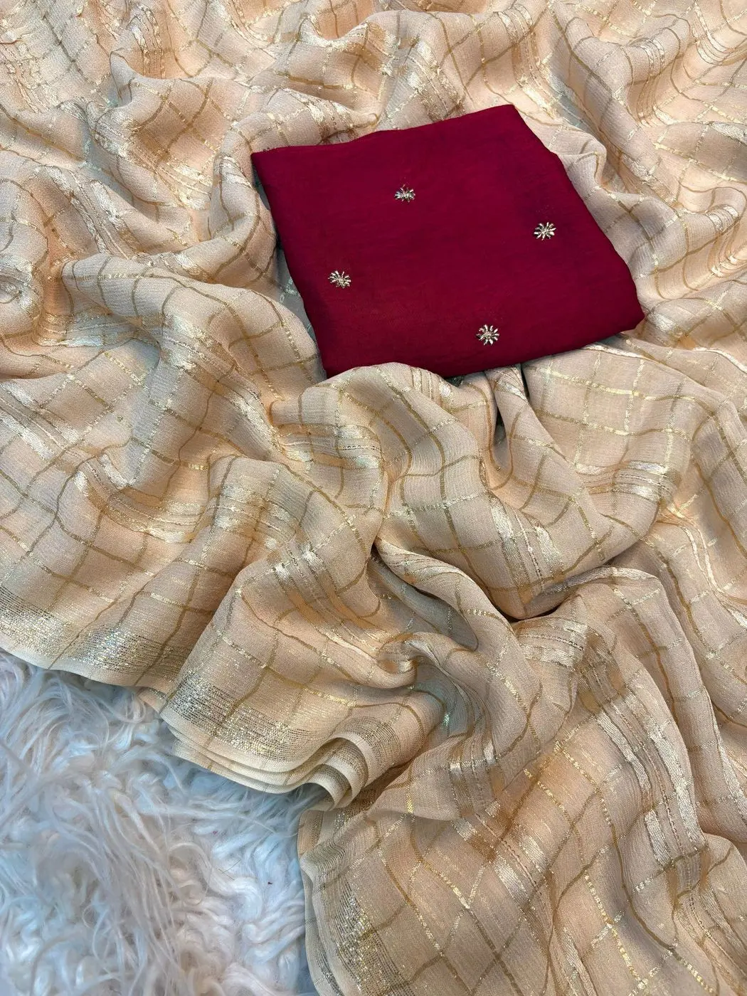 Pure viscose Georgette saree 2