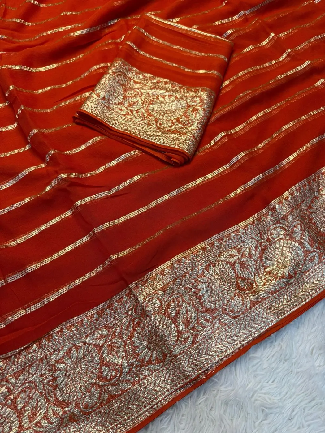 Pure viscose Georgette saree