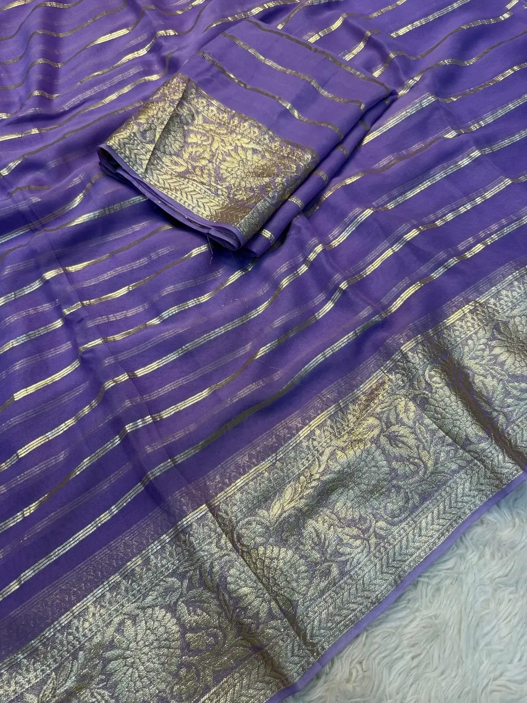 Pure viscose Georgette saree 3