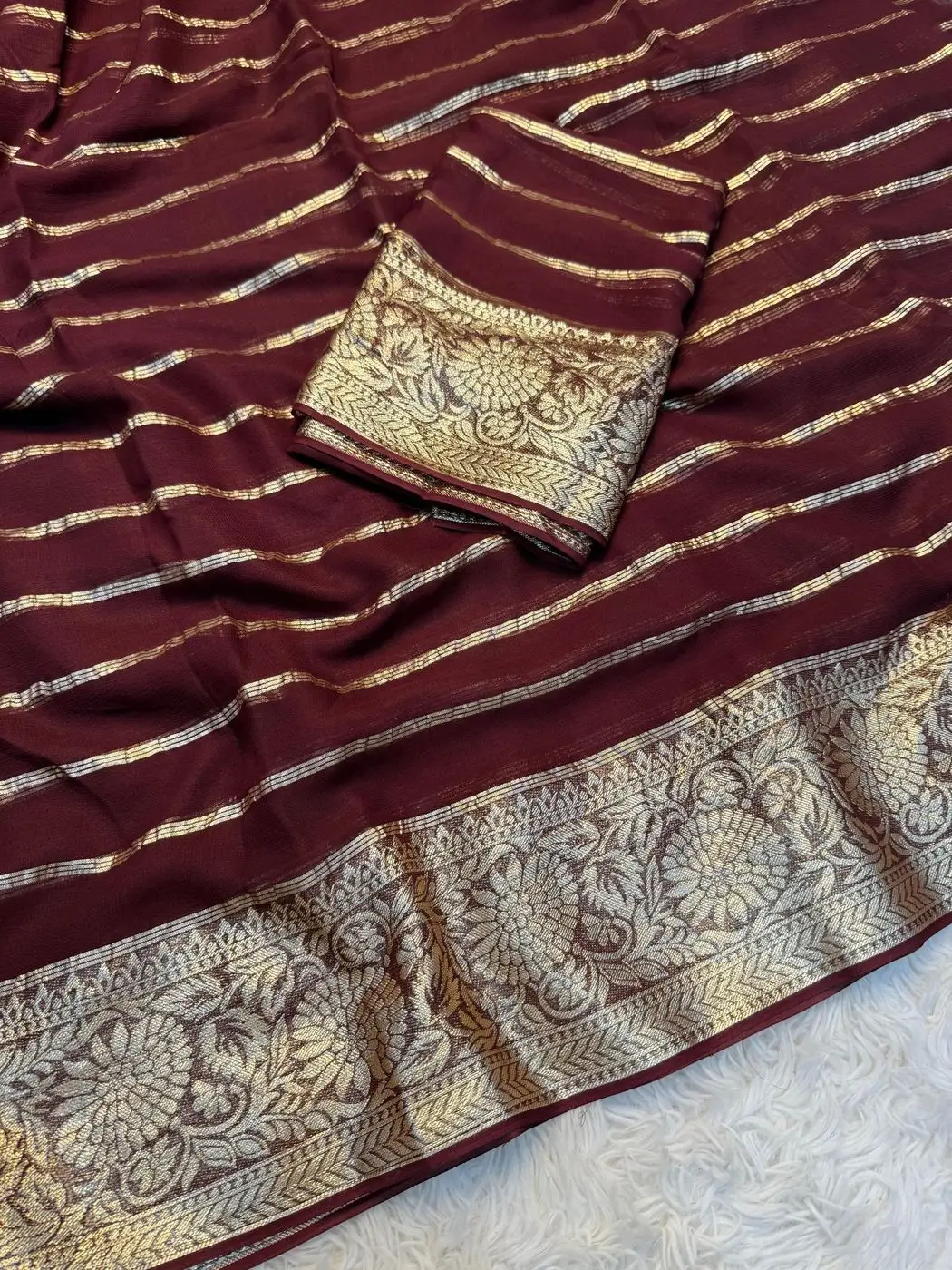 Pure viscose Georgette saree 4