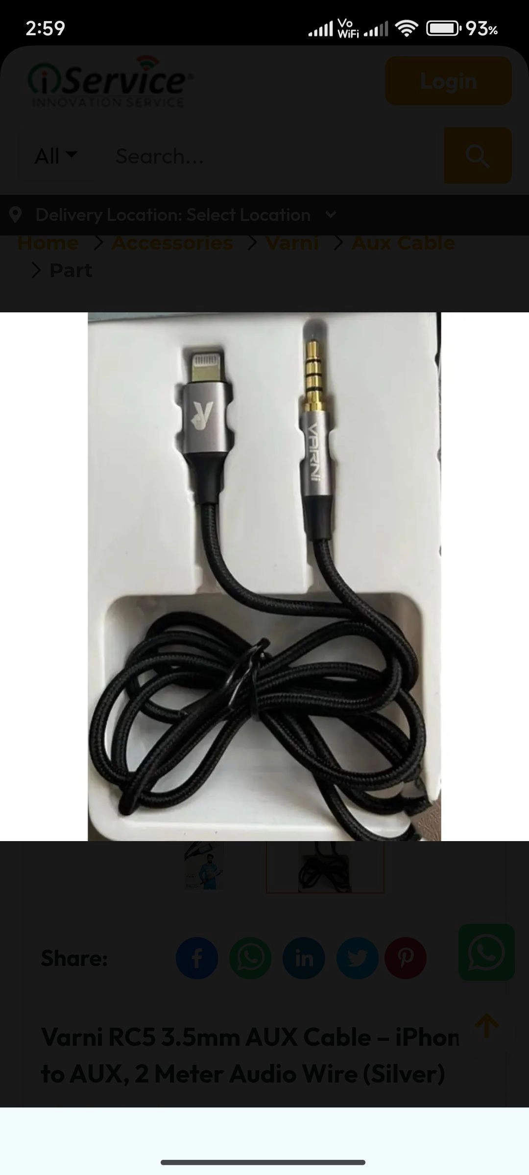 AUX CABLE IPHONE 2