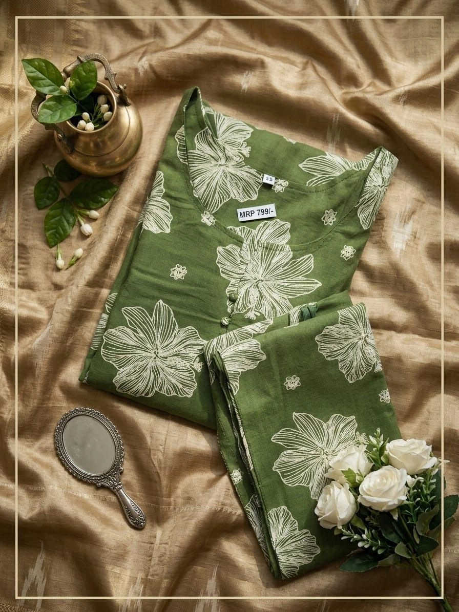 Women rayon kurta palazzo set