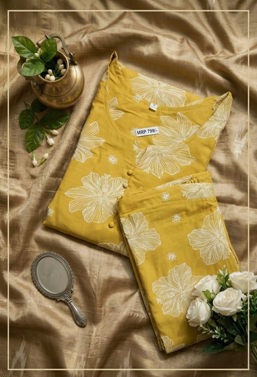 Women rayon kurta palazzo set