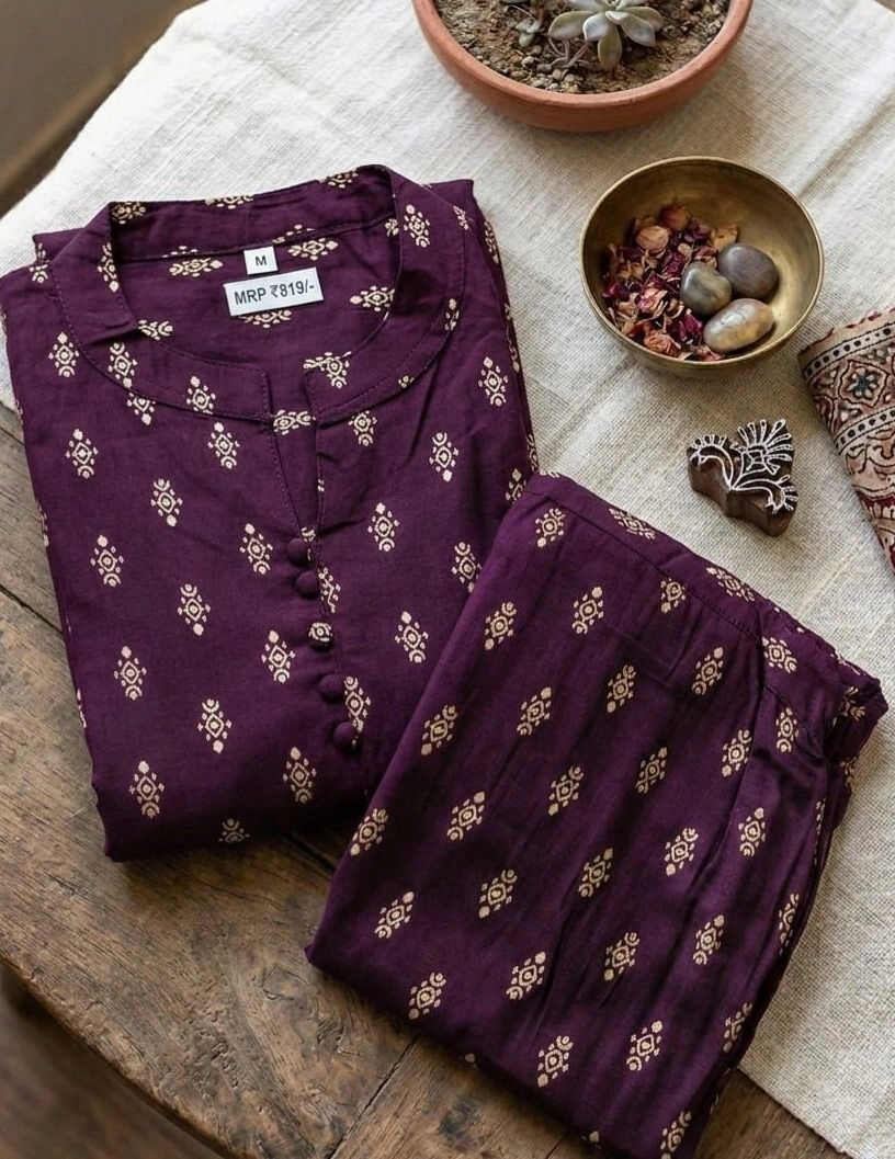 Women rayon kurta palazzo set