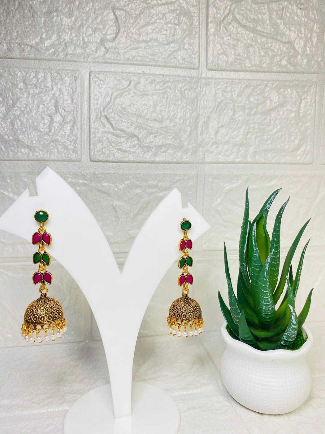 Multi colour jhumka
