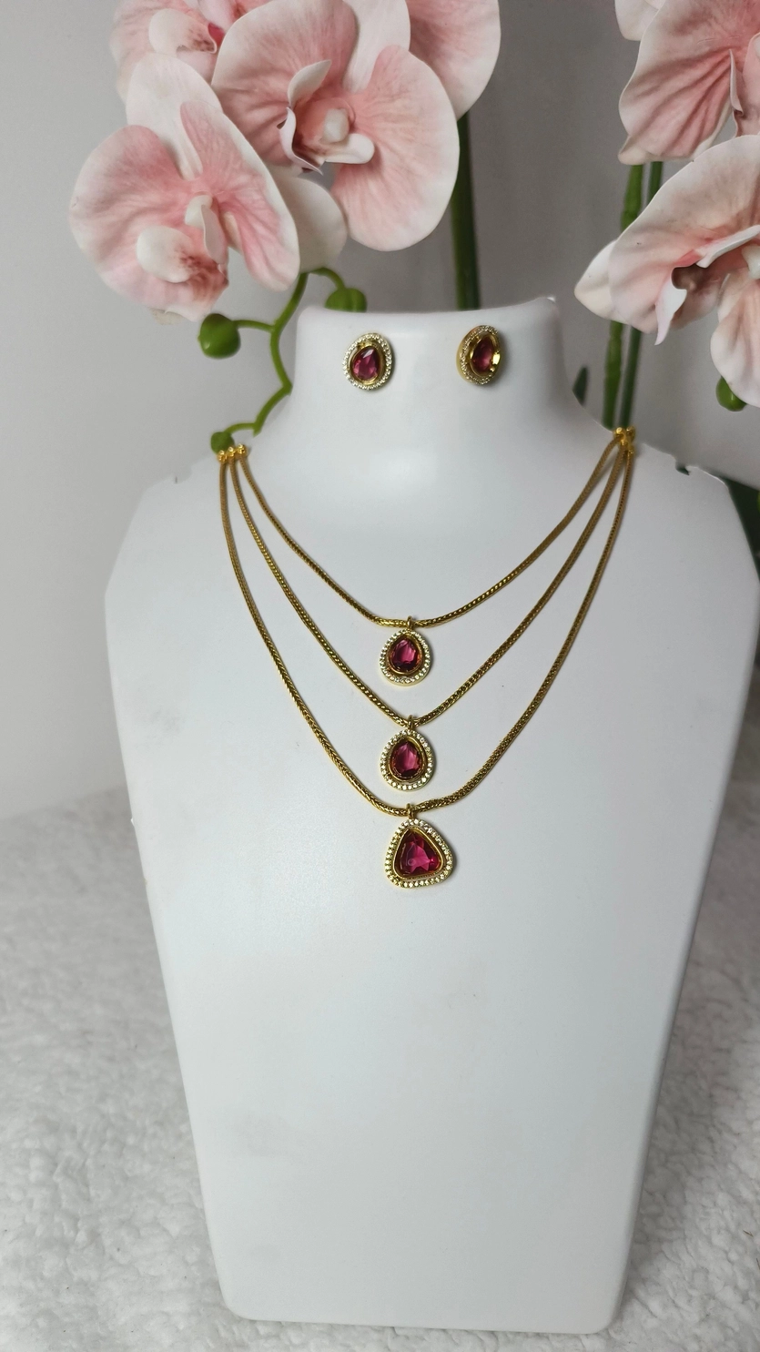3 layer AD Necklace set