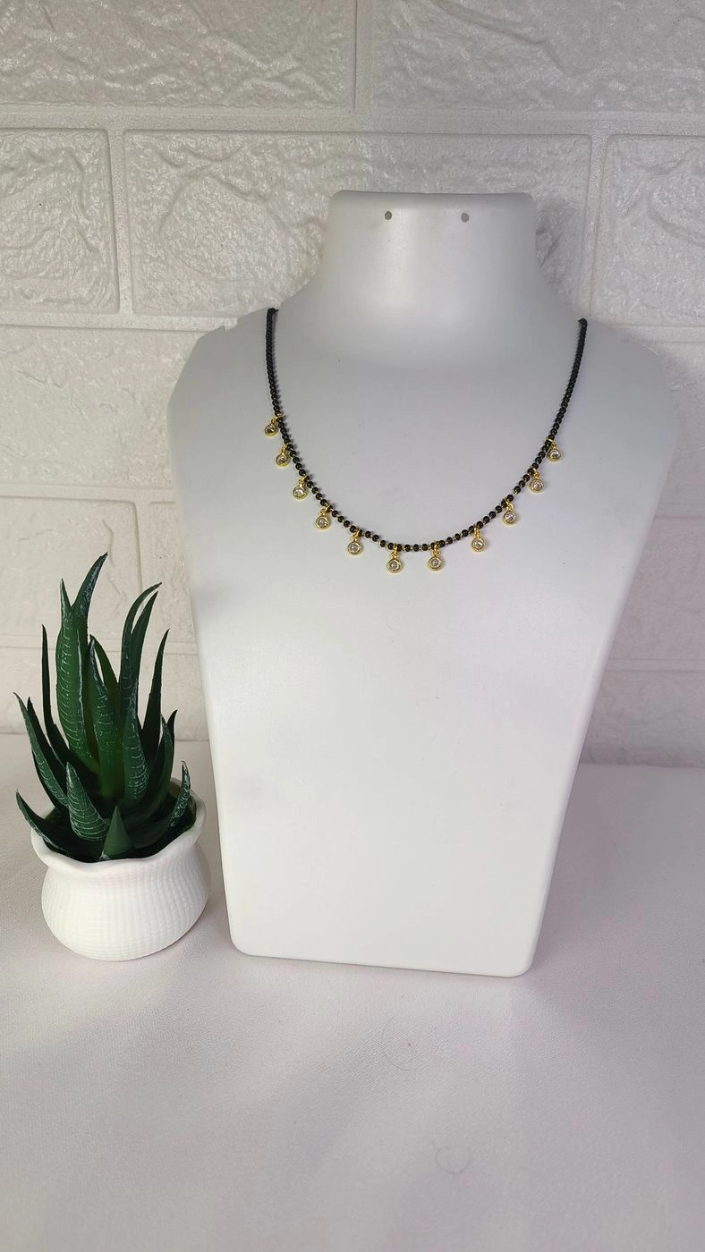 White stone mangalsutra 1