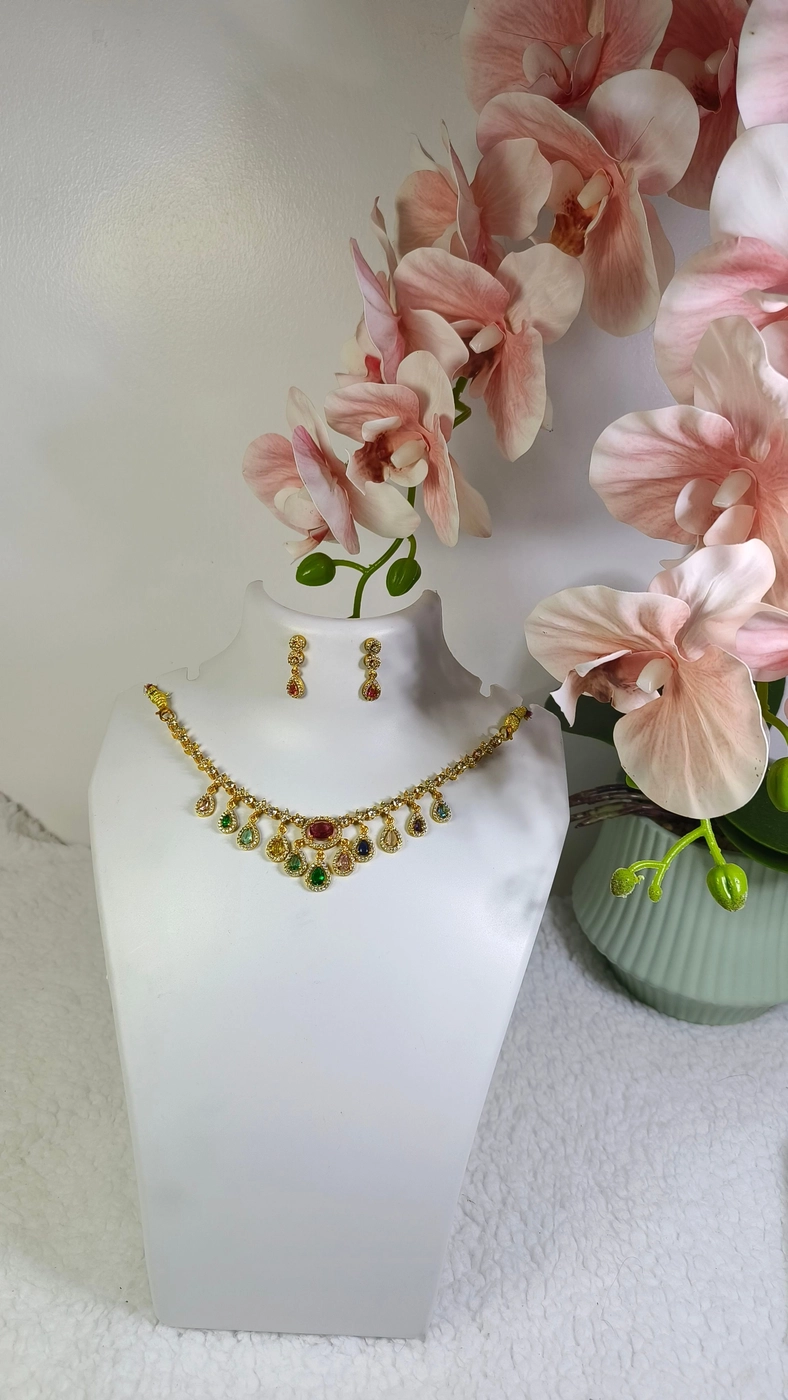 AD Multi colour Necklace set 3