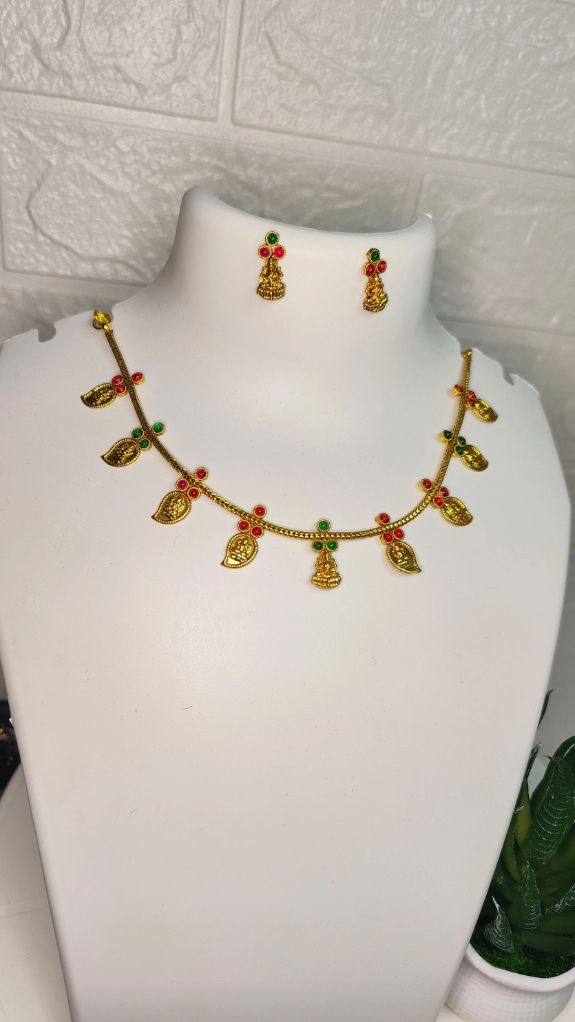 Traditional temple mango necklace set 3