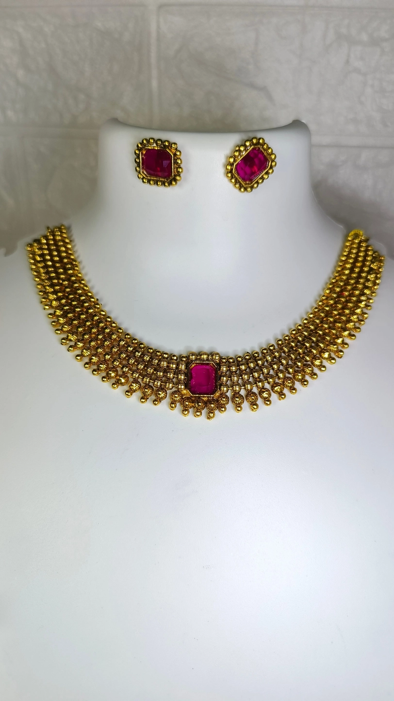 Ruby Necklace set 2