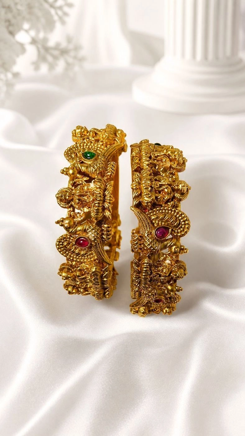 Peacock Bangle set of 2