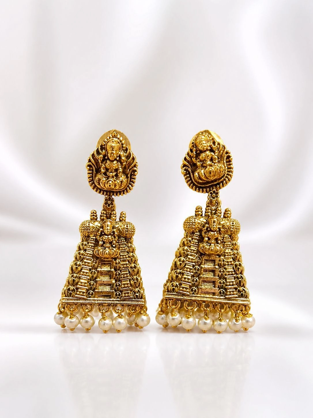 Gopuram Jhumka earring