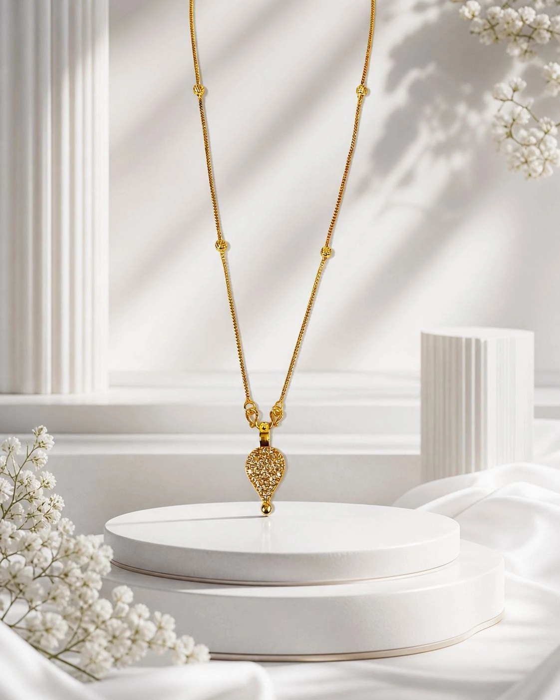Diamond thali with parasparam chain