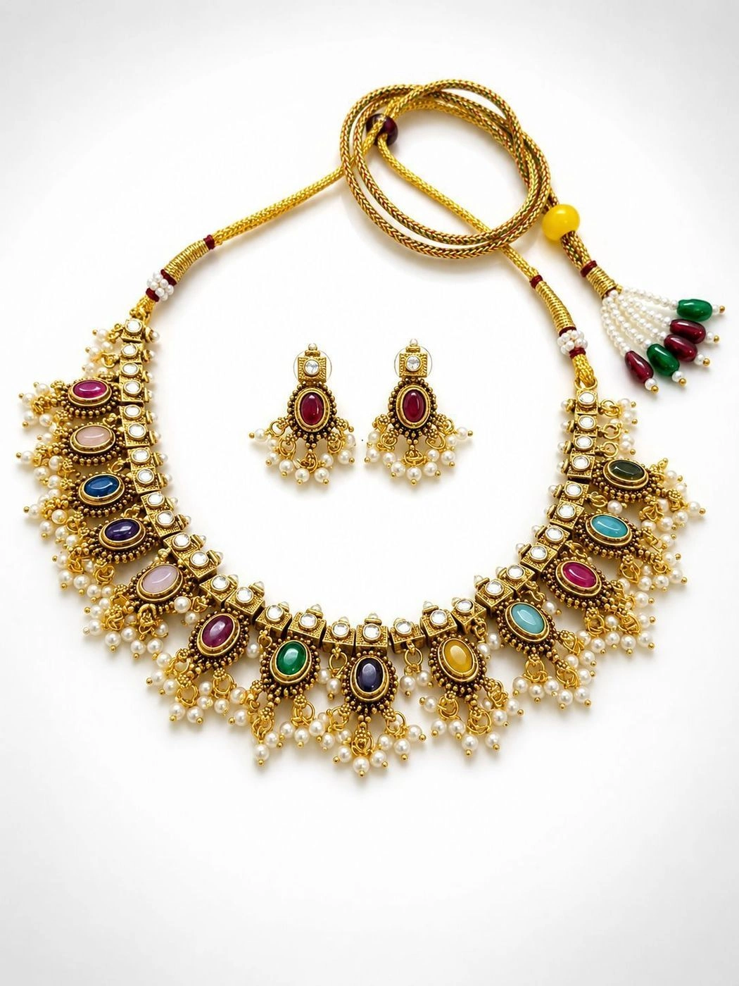 Navaratna pearl Necklace set