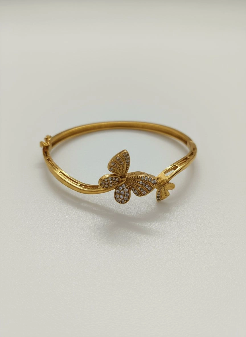 Butterfly adjustable bangle