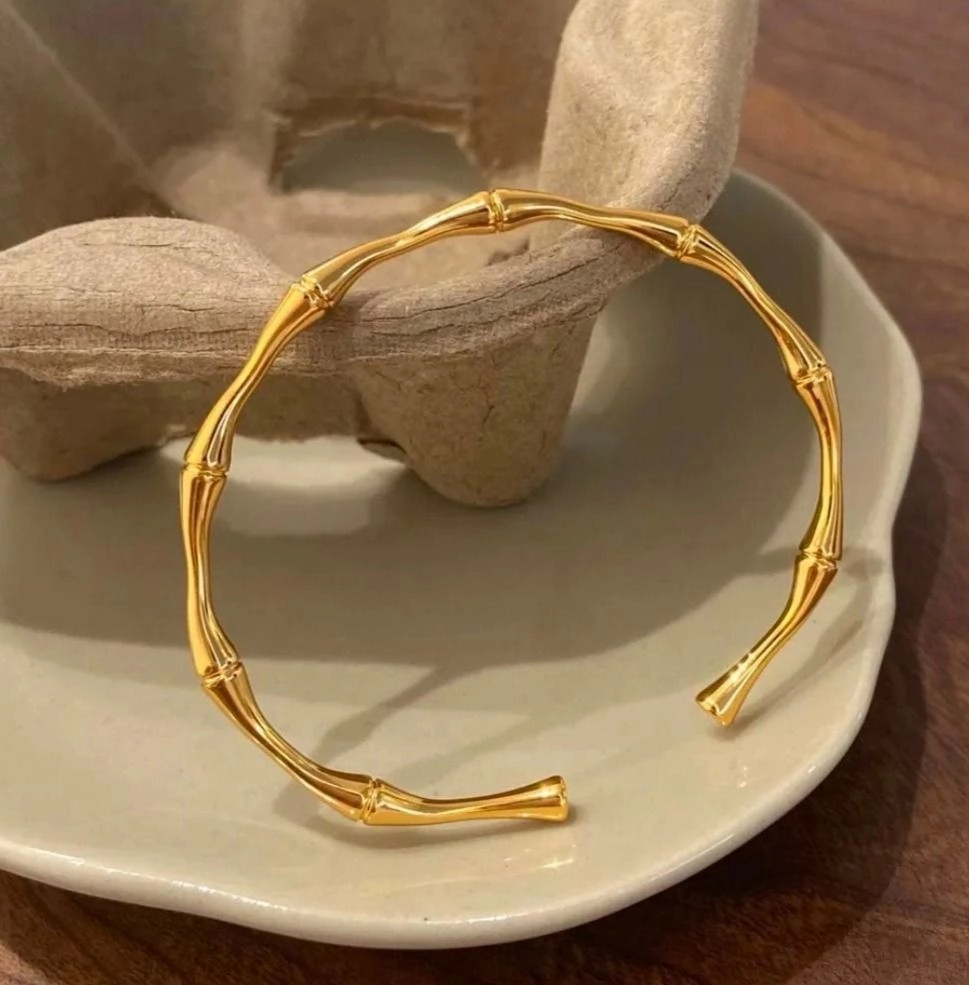Bamboo open bangle 1