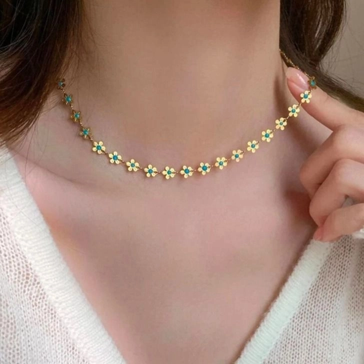 Flower chain necklace 🌸 2