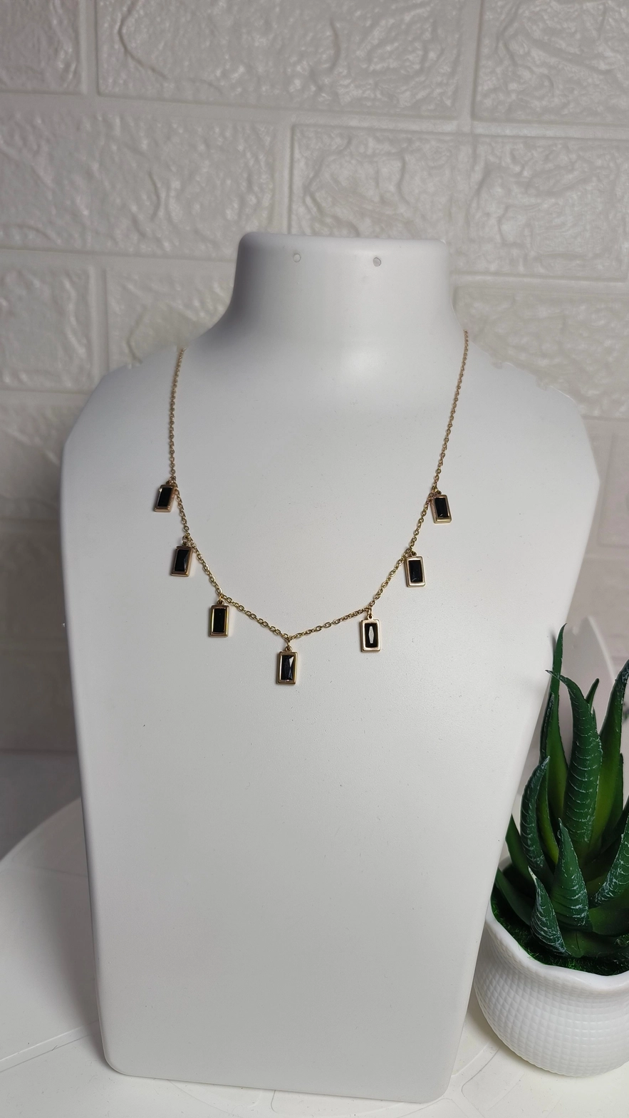 Black charms necklace