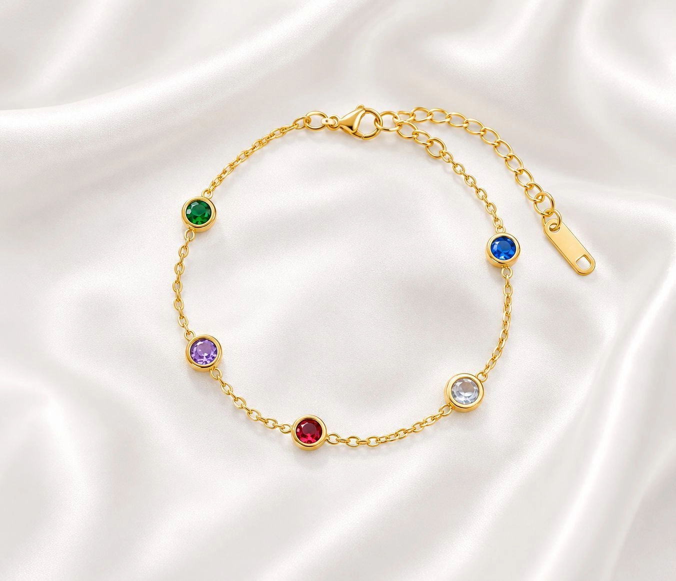Multi Color Crystal Chain
Bracelet