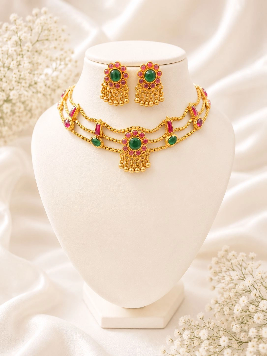 Multi colour Palakka set
