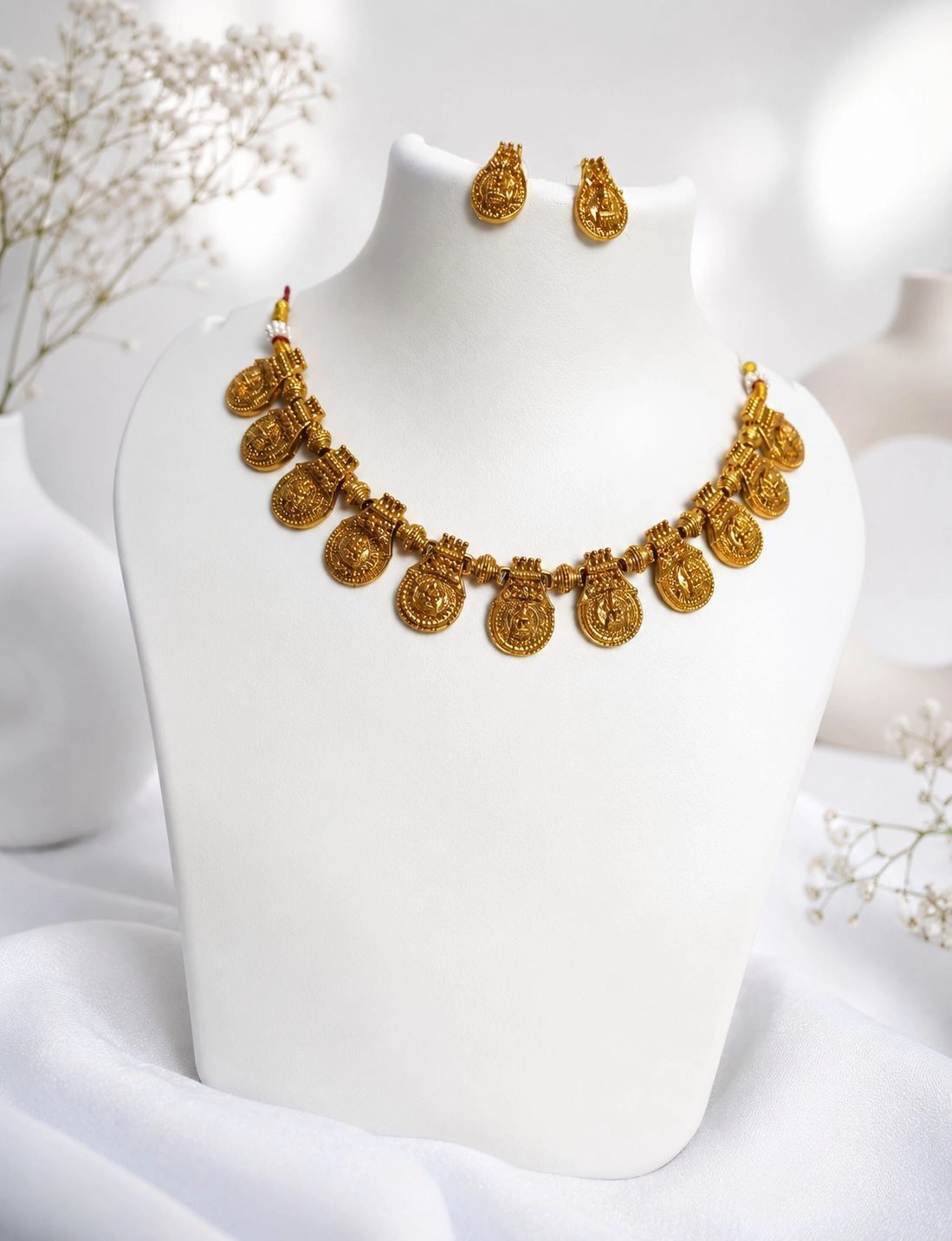 Lakshmi coin necklace set
