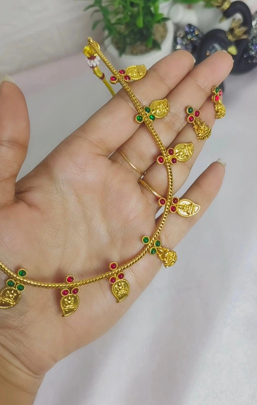 Traditional temple mango necklace set 2