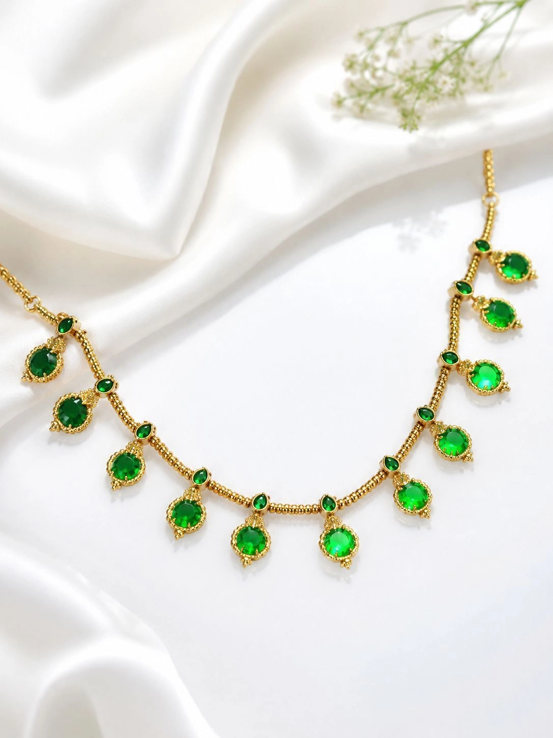 Green Palakka Necklace set 1
