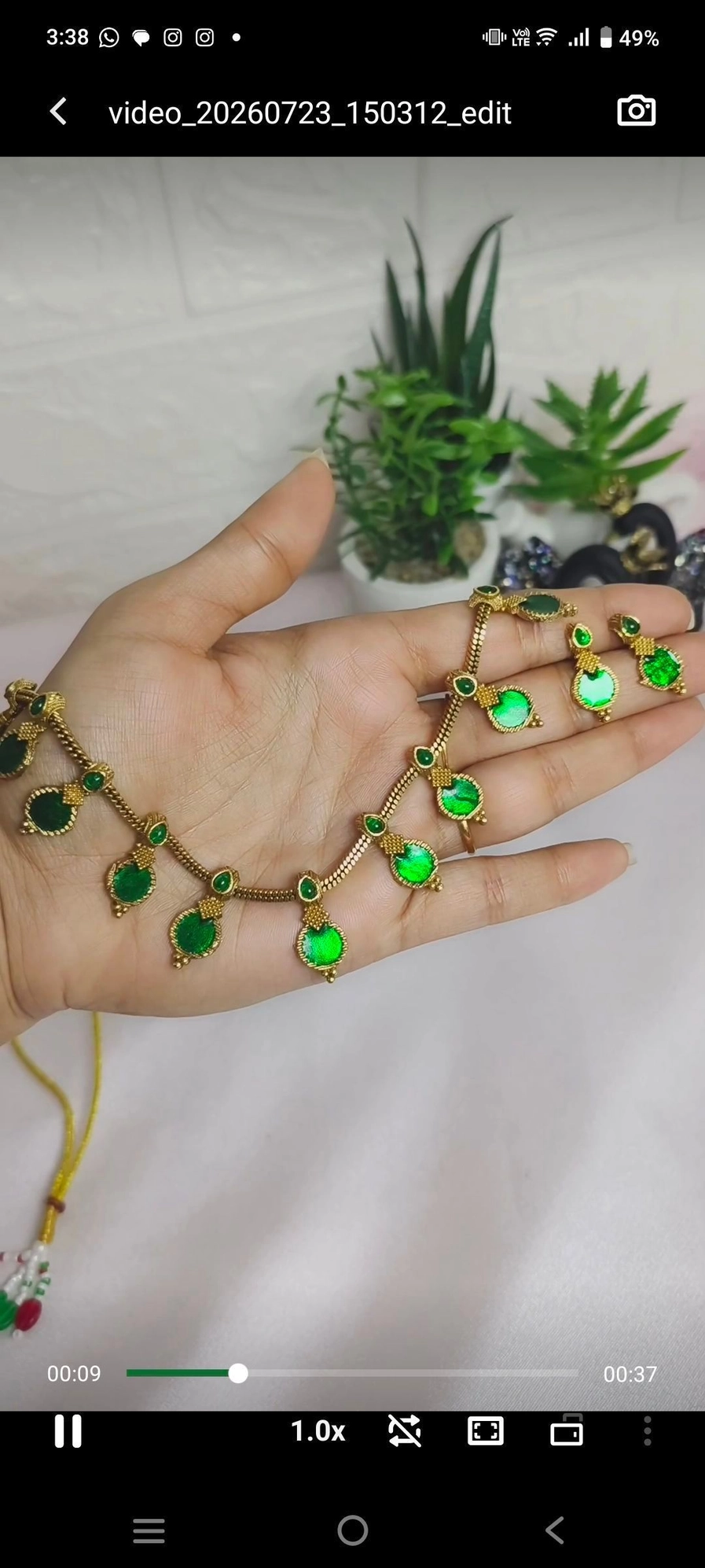Green Palakka Necklace set 2