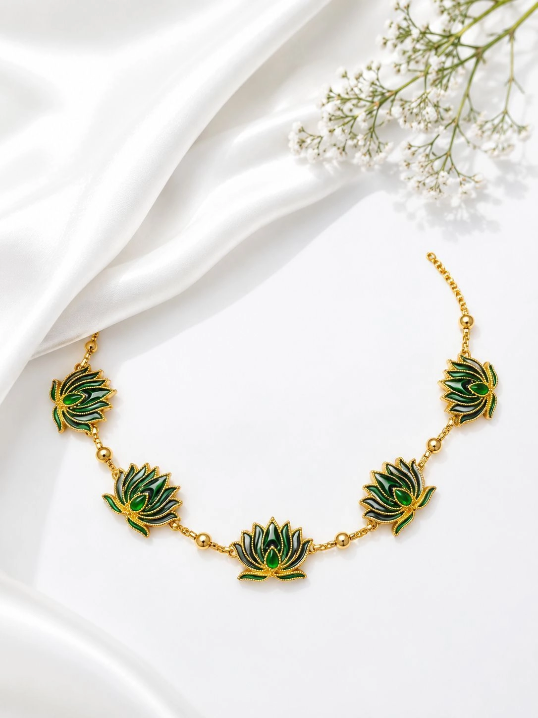 premium Lotus necklace set 2