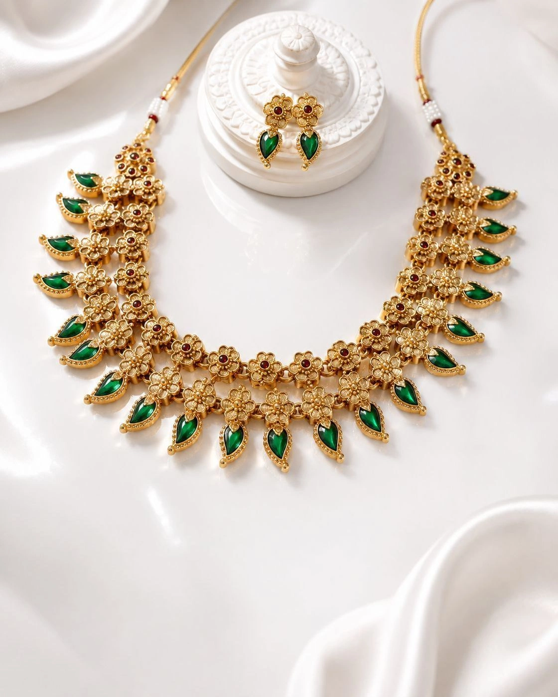 Double layer traditional necklace set 1