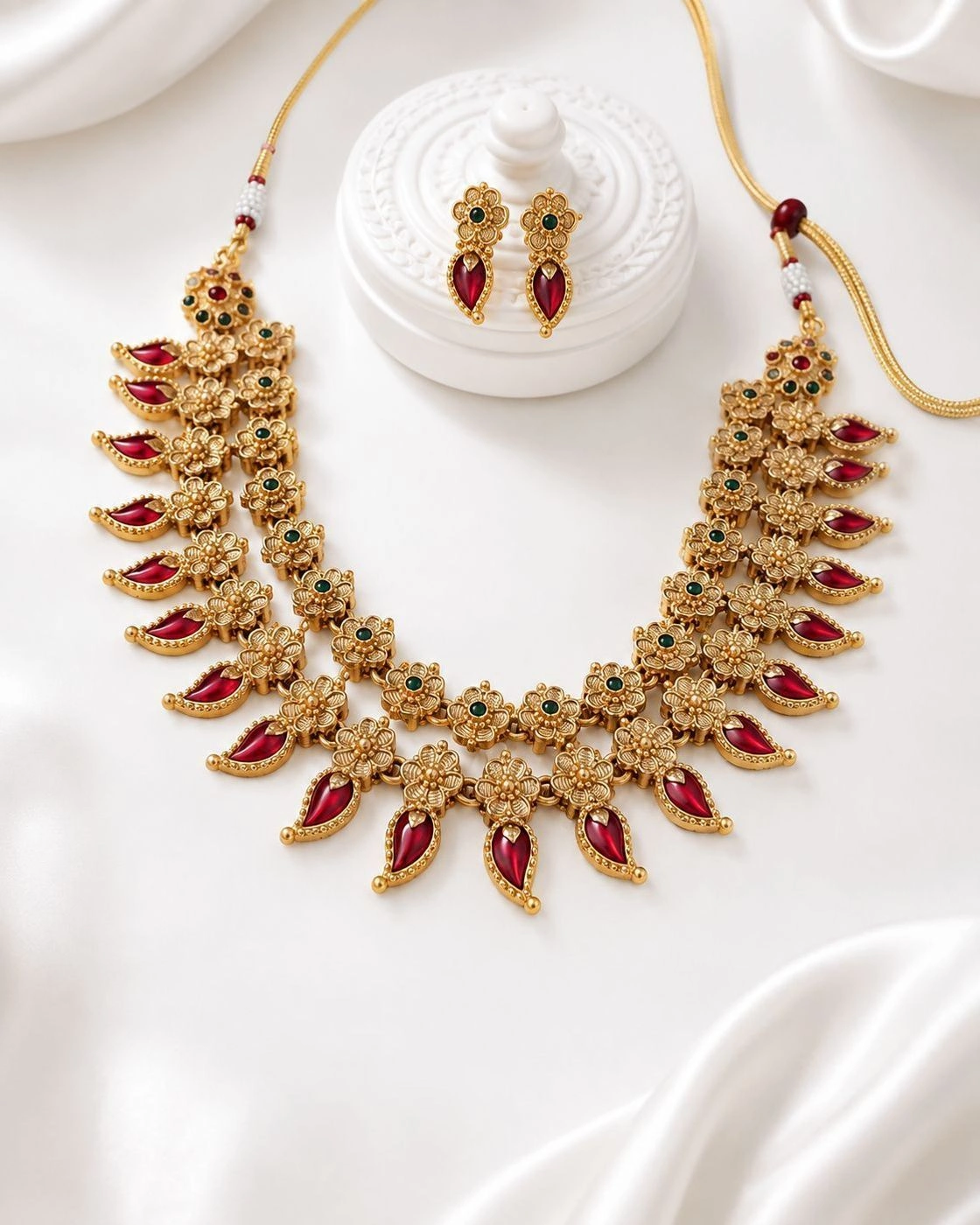 Double layer traditional necklace set 2