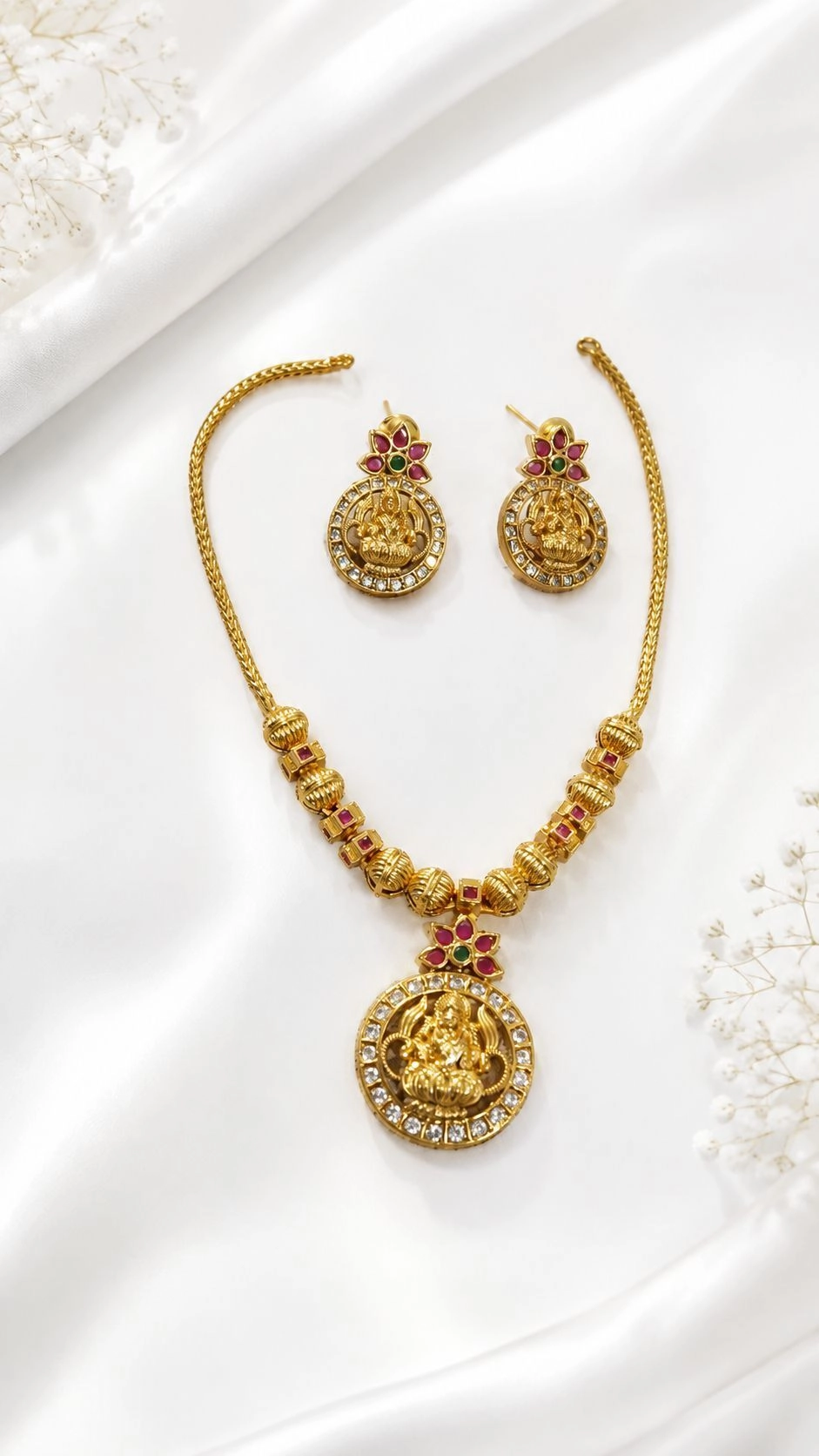 Temple floral necklace