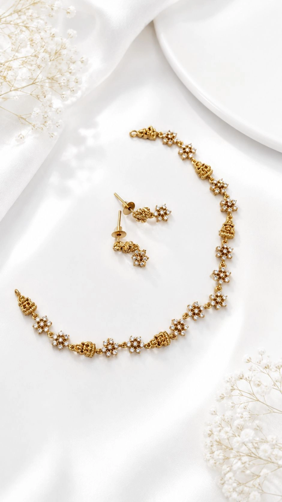 AD cute traditional lakshmi necklace set 1
