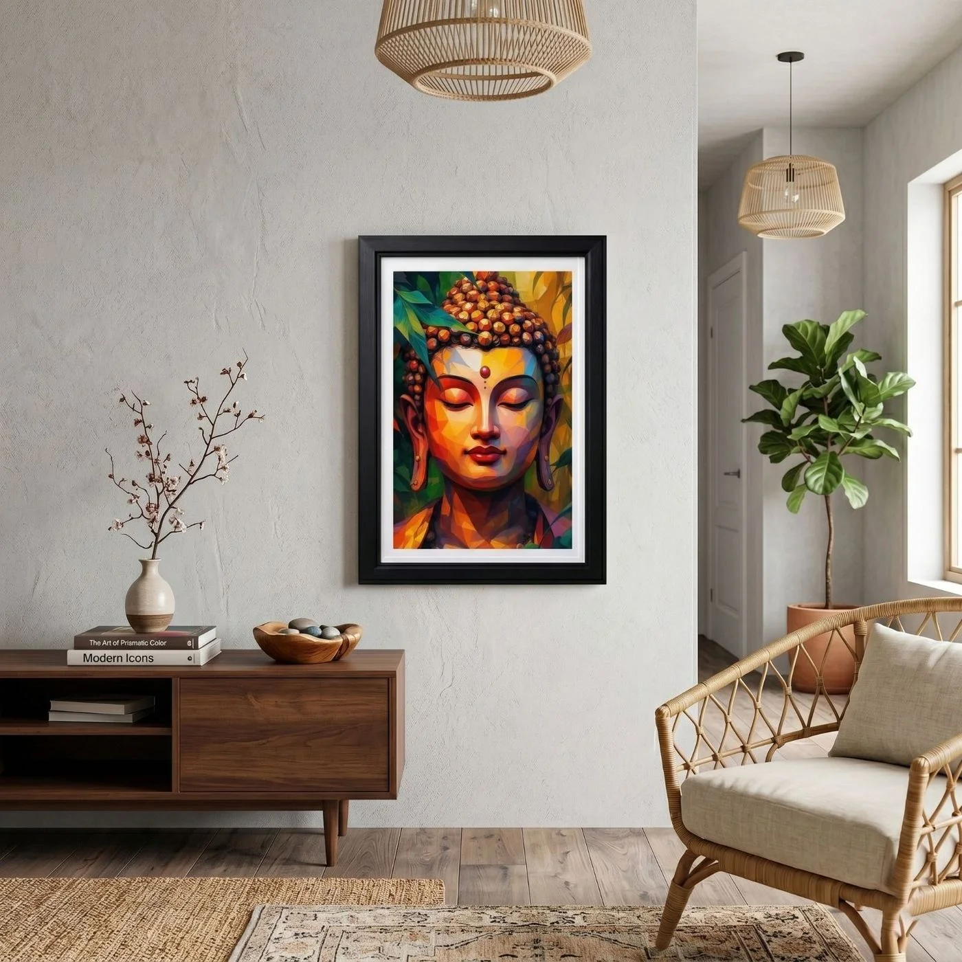 Geometric Buddha Edition 18x12 3