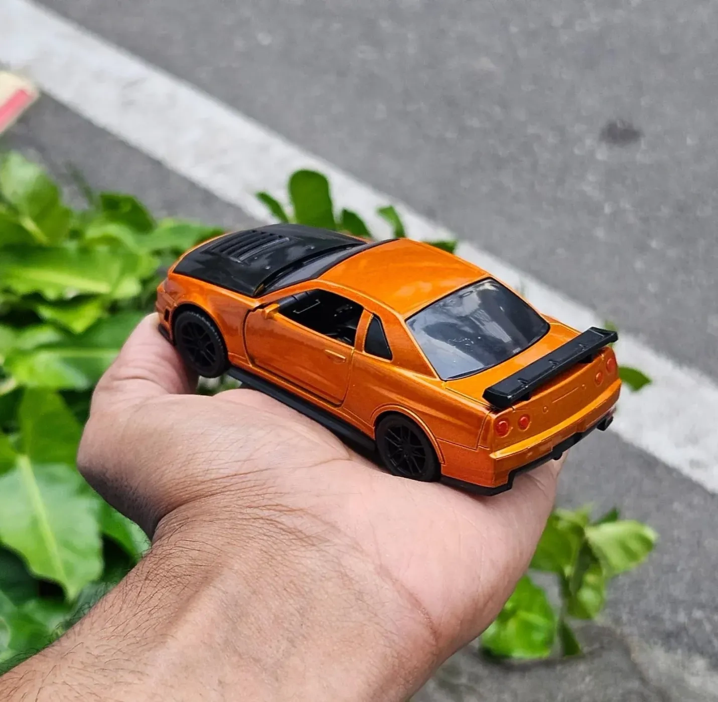 Skyline GT-R34 Metal Diecast 1:36 Scale Car Orange 3