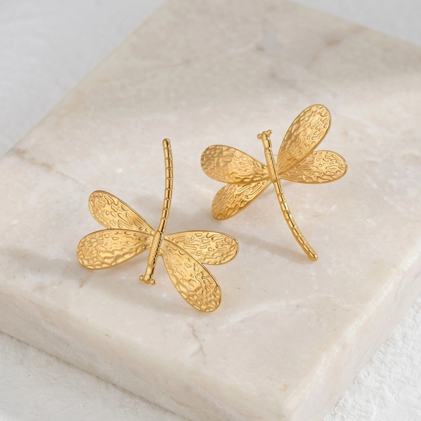 Anti Tarnish Stainless Steel Dragonfly Themes Stud Earrings