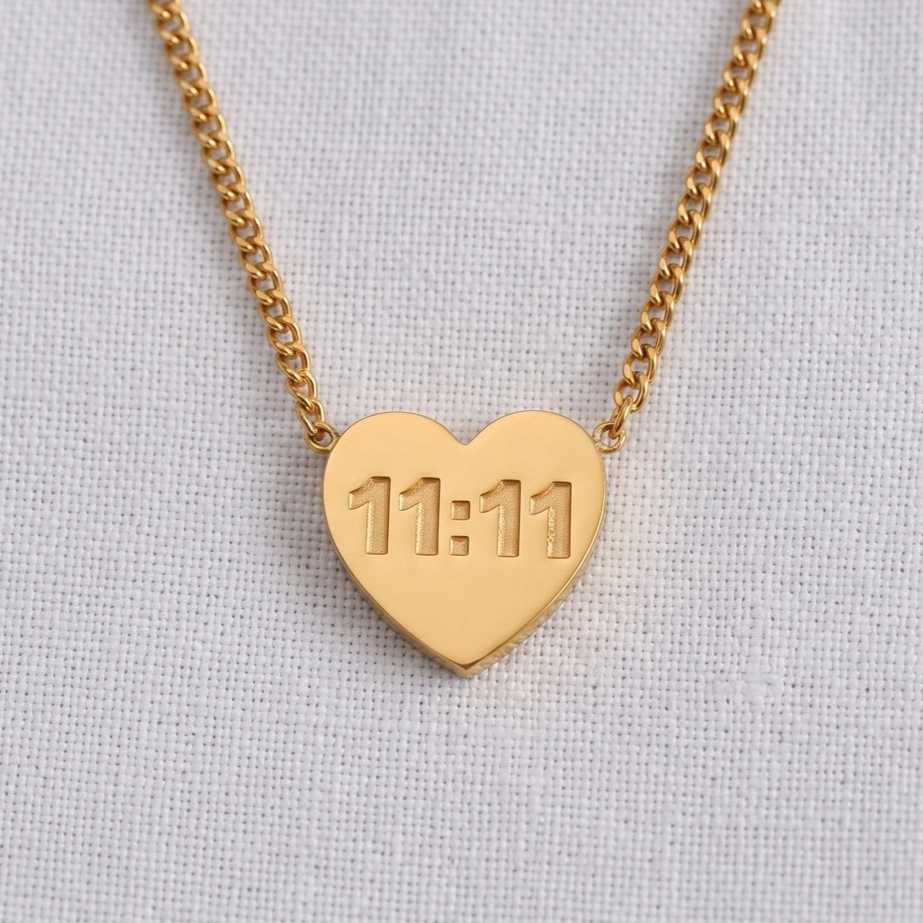 Anti Tarnish 11:11 Heart Themed Angel Make A Wish Pendant 1