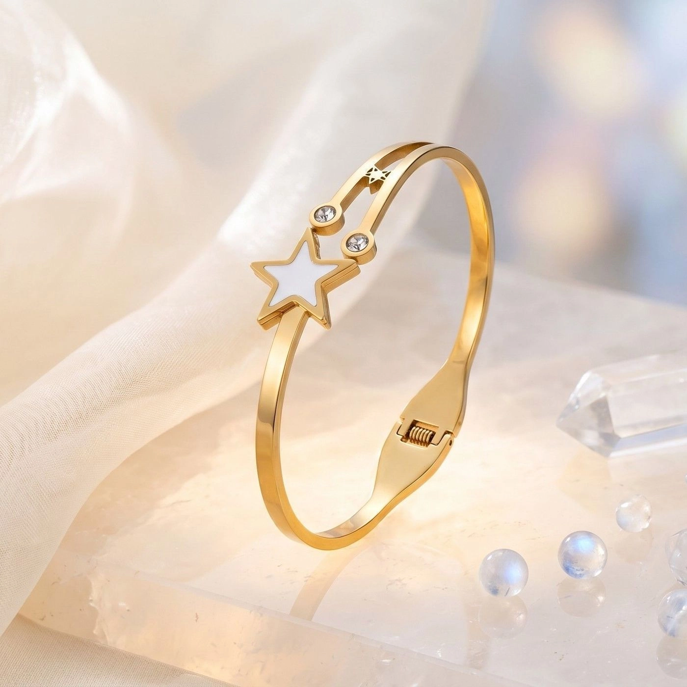 Anti Tarnish Stainless Steel Start Themed Bangles Style Kada 1