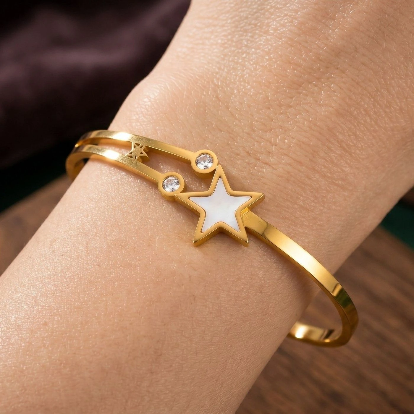 Anti Tarnish Stainless Steel Start Themed Bangles Style Kada 2