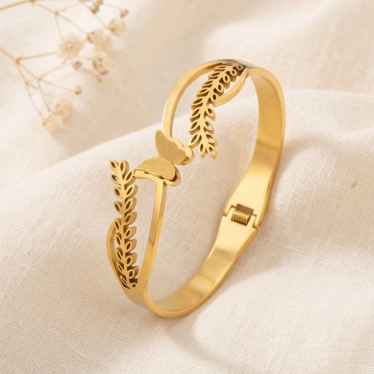 Anti Tarnish Stainless Steel Butterfly Themed Kada 1