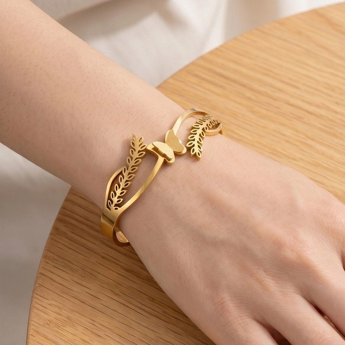 Anti Tarnish Stainless Steel Butterfly Themed Kada 2