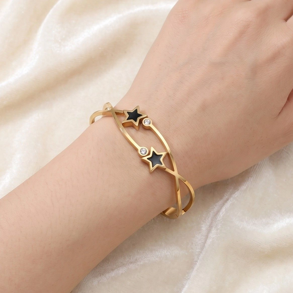 Anti Tarnish Stainless Steel Star Themed Kada 2