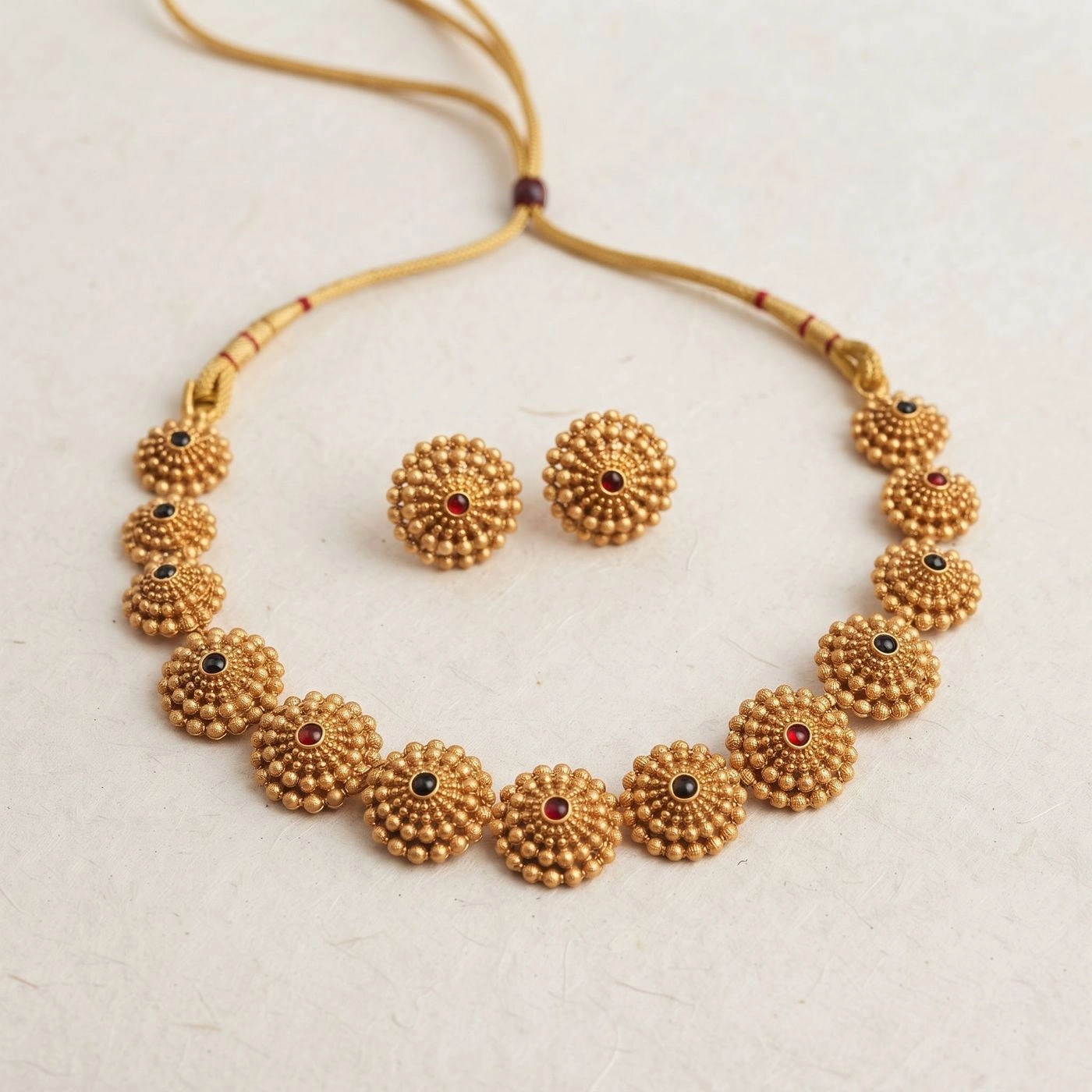 Tarika Cluster Choker Set with Necklace and Earring 1