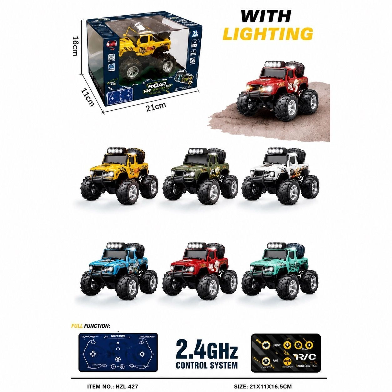 Trasped HG4-477 Monster Truck MINI RC 2.4GHz App Control / BLACK