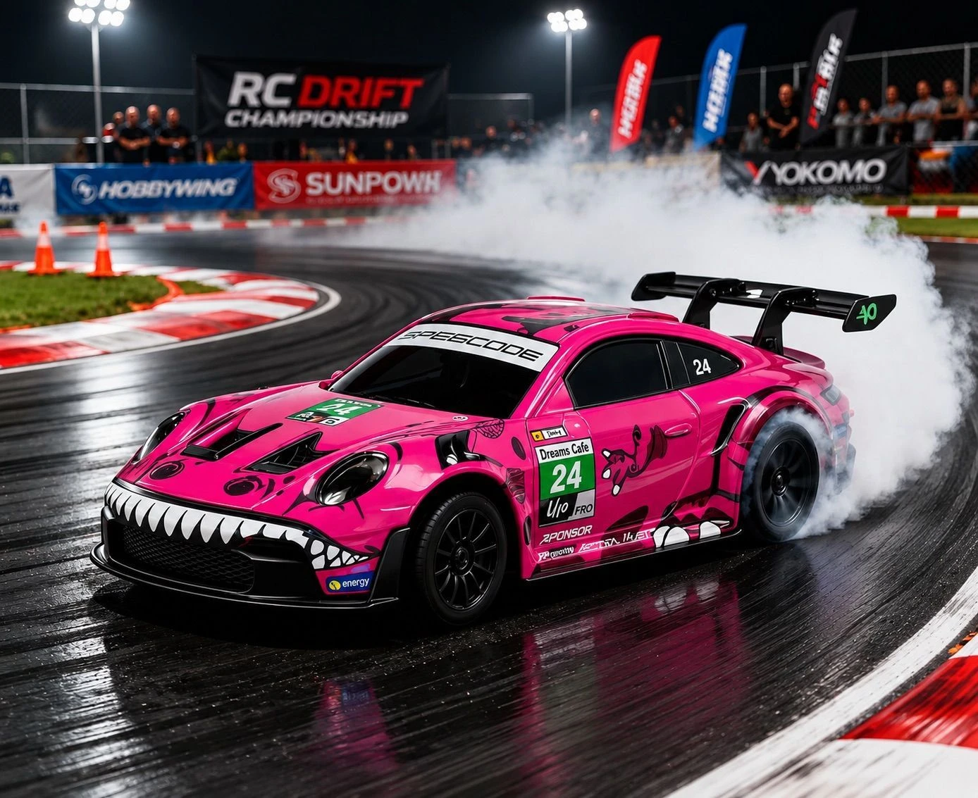 Hstar D43-01Q13 1:43 Roxy Porsche 911 4WD RC drift car