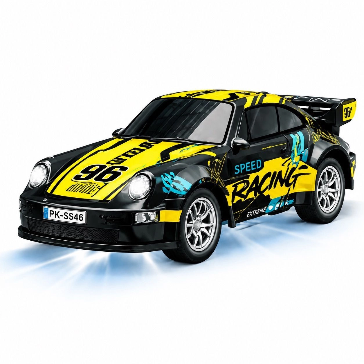 Trasped HG4-429 1:64 Porsche Mini RC Drift Car / BLACK