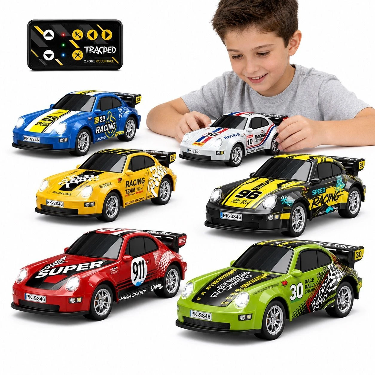 Trasped HG4-429 1:64 Porsche Mini RC Drift Car / BLACK