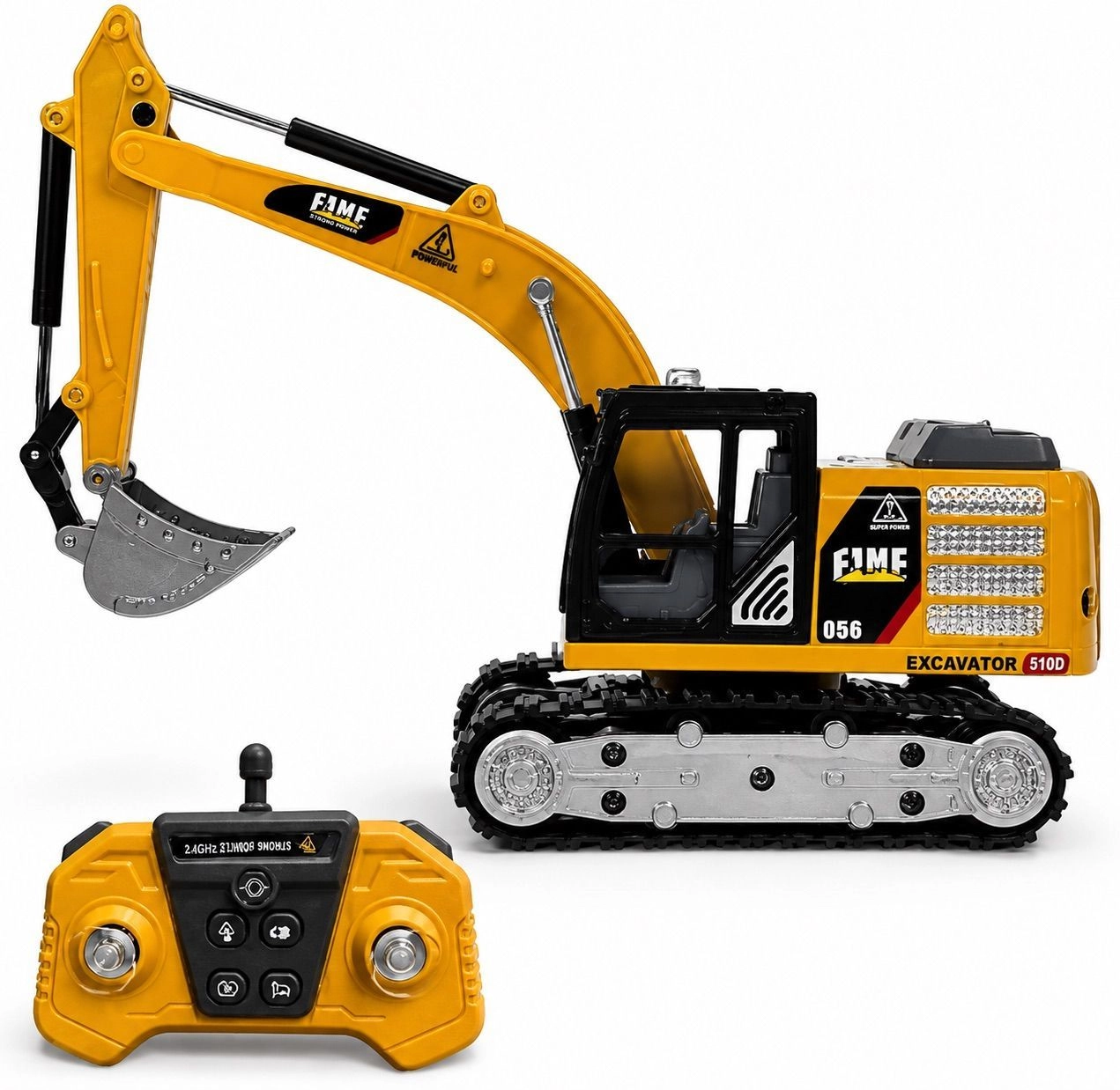 TRASPED HG4-413 1:64 RC Excavator – App & Remote Control with Lights & Sounds