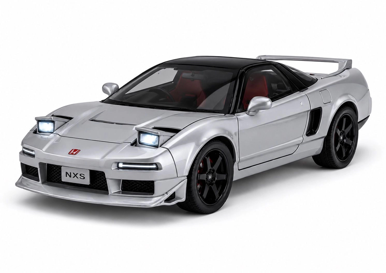 Honda NSX Diecast Model Car 1:32 Scale - JDM Supercar Toy, Collectible Vehicle with Opening Parts & Red Racing Seats TV6291 - Free Car Inside. 1